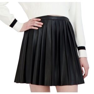 BCBGeneration faux leather pleated mini skirt